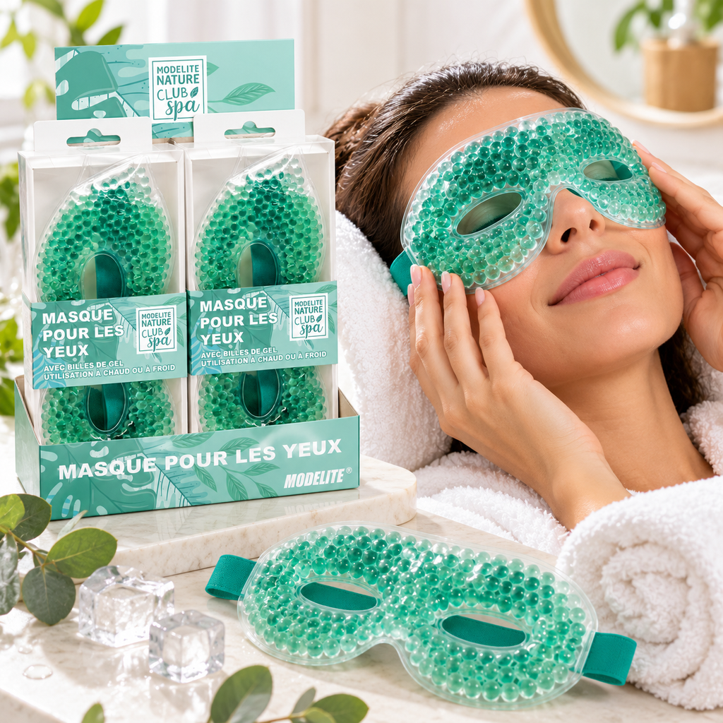 Masque pour les yeux avec billes de gel
