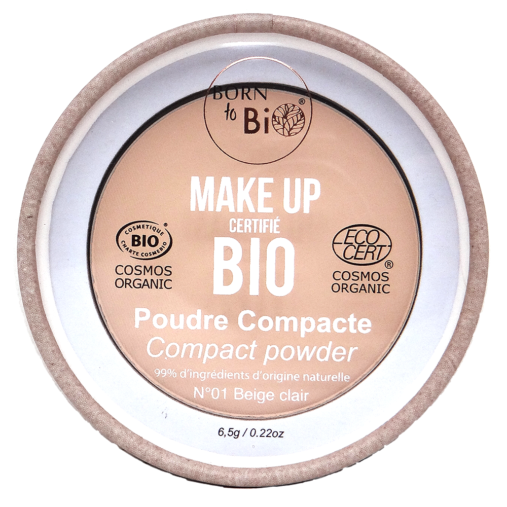 Poudre compacte certifiée bio - #1 Beige Clair
