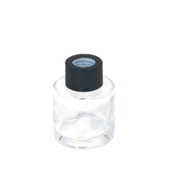 Bouteille en verre - 50 mL - Bouchon Noir