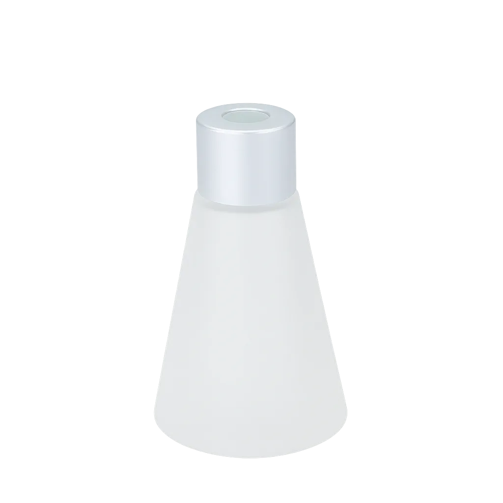 Bouteille en verre gel - 50 mL - Cap Or/argent