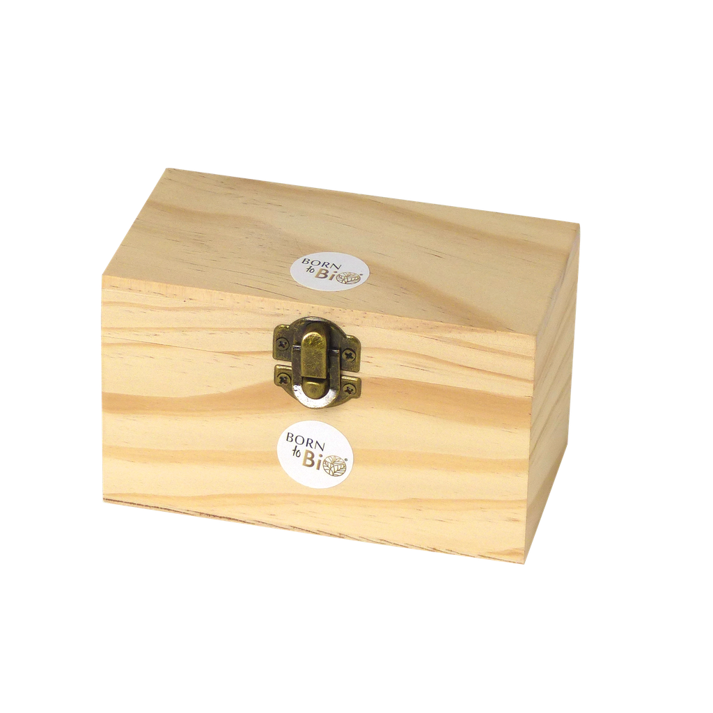 Boîte de rangement bois - 8 Bouteilles X 10 mL - 13 X 7 X 8 Cm