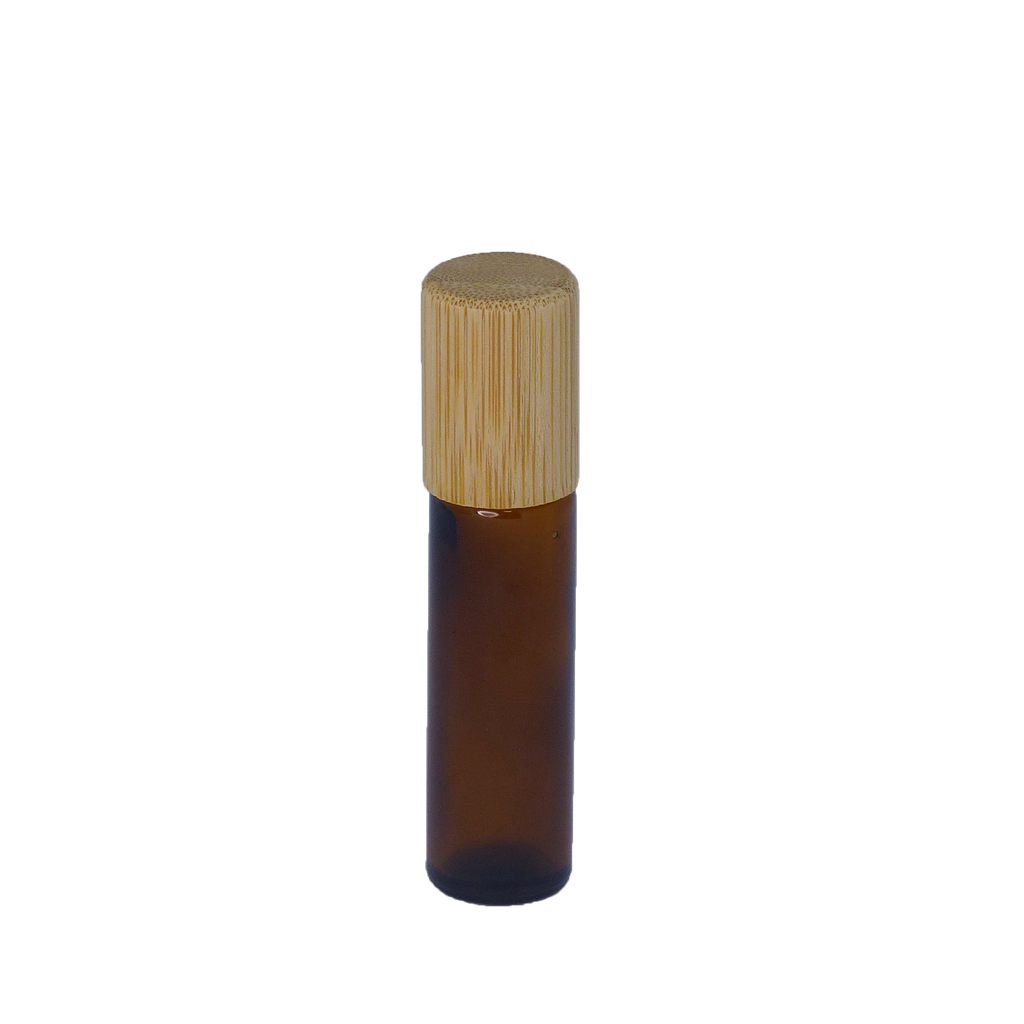 Roll-on applicator bottle - 10 mL - Bamboo Cap