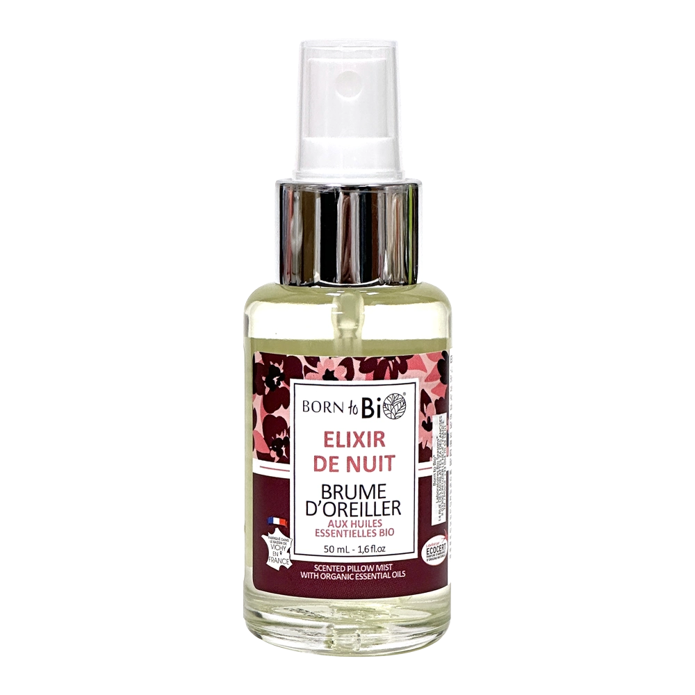 Brume d’oreiller élixir de nuit zen aux huiles essentielles bio