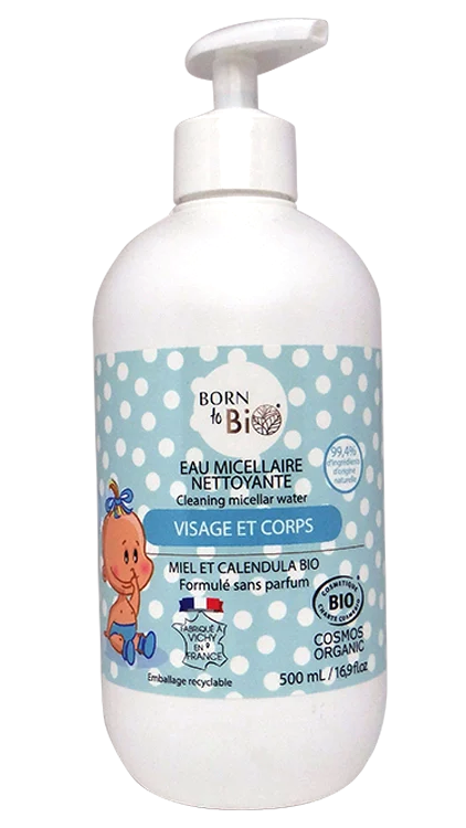 Eau micellaire nettoyante certifiée bio - Visage et Corps - 500 mL