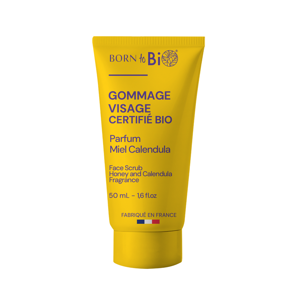 Face scrub, certified organic - Honey & Calendula - 50 mL