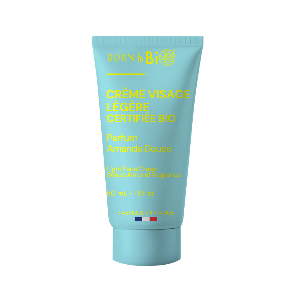 Crème visage légère certifiée bio - Amande Douce - 50 mL