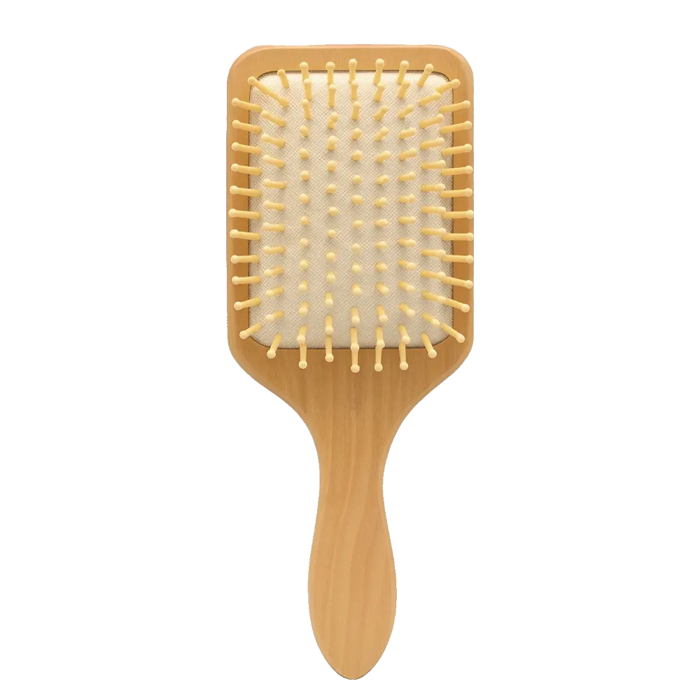 Brosse bois de lotus picots blanc bambou 22 cm