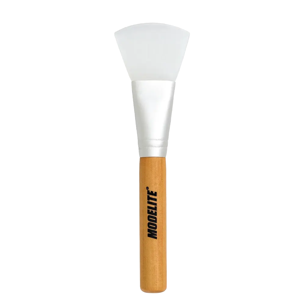 Spatula applicator brush for masks