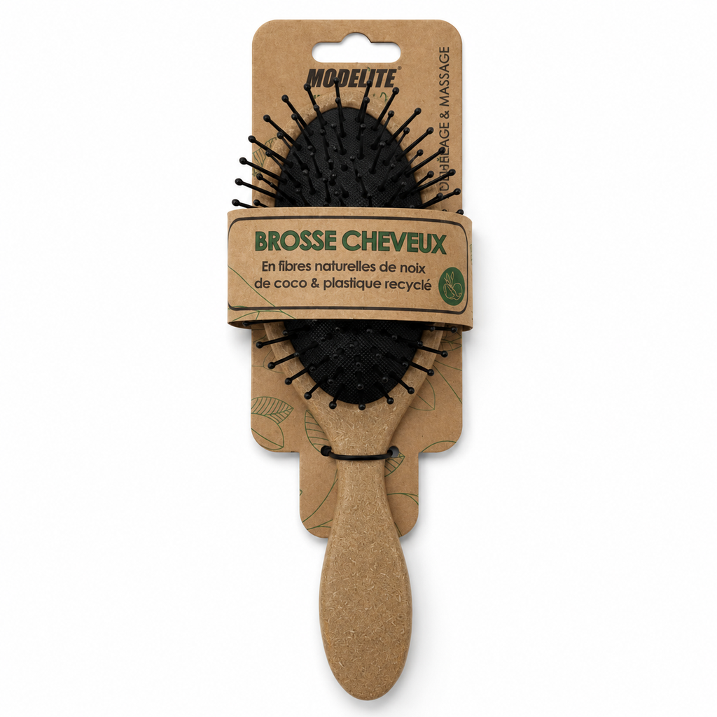Brosse pneumatique large - Bois de Lotus - Picots Bambou