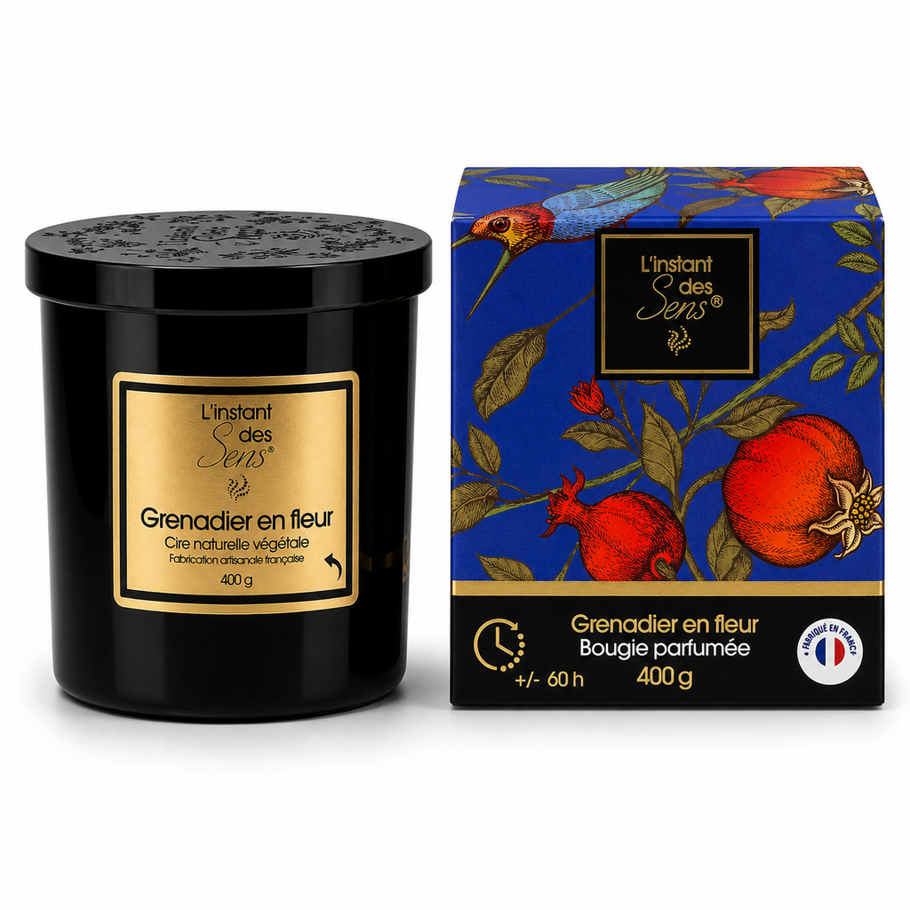Bougie cire de soja 100% naturelle - Grenadier en Fleur - 400g