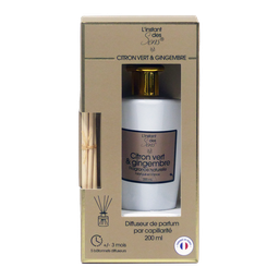 Diffuseur de parfum capillarité 200 mL - Citron Vert & Gingembre