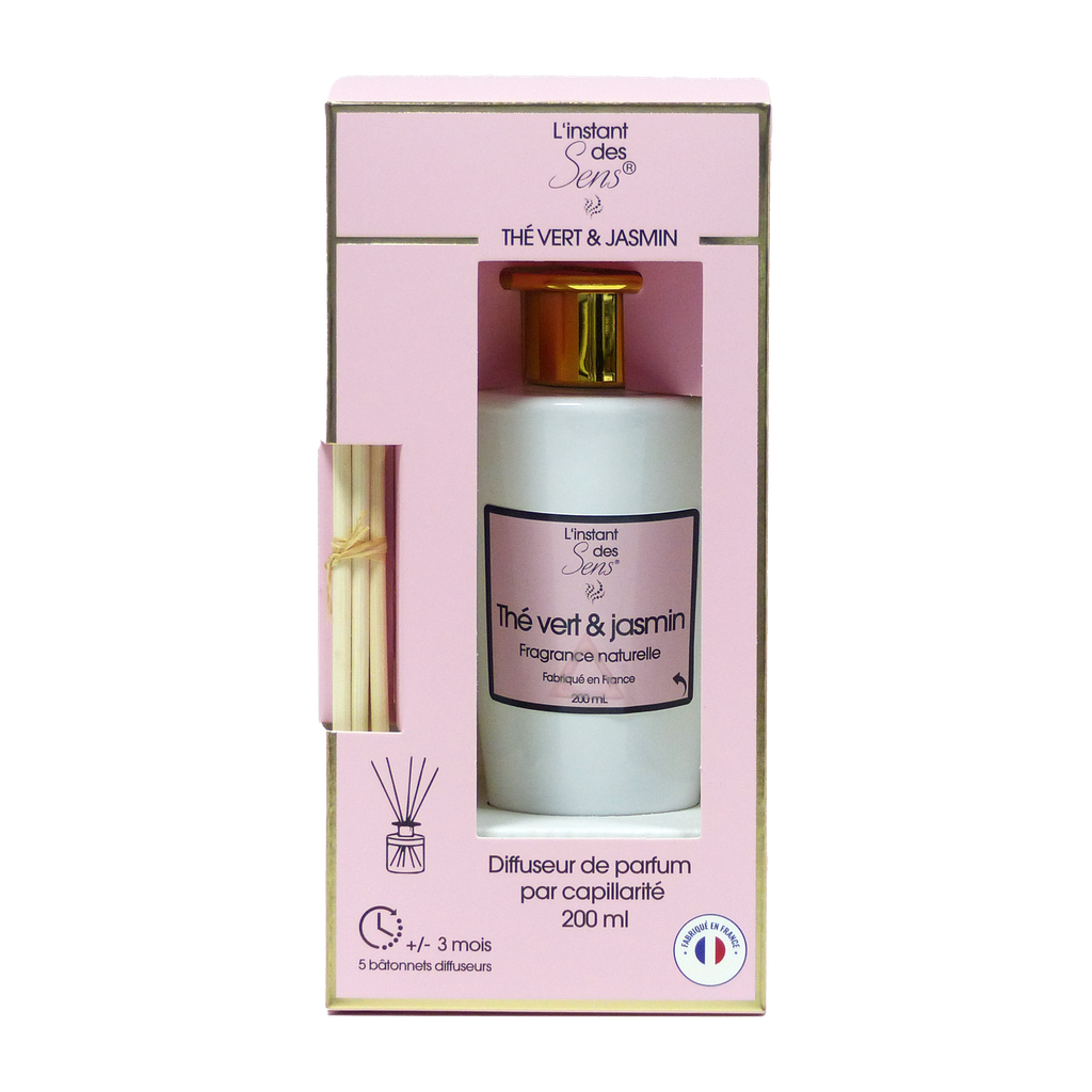 Diffuseur de parfum capillarité 200 mL - Thé Vert & Jasmin
