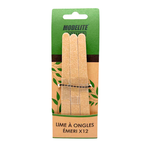[NAO006] Limes à ongles bois x 12 - Grand Modèle