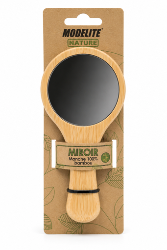 [NAA001] Bamboo handle pocket mirror