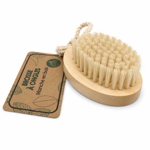 [NAO004] Brosse à ongle ovale / manche bois