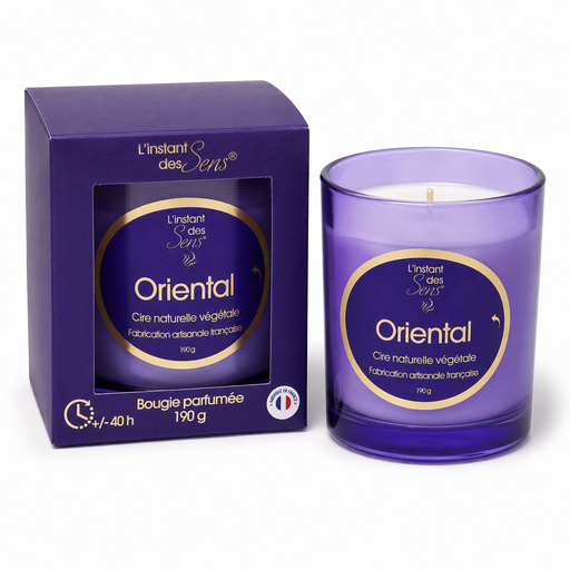 [PDABP0014] Bougie cire de soja 100% naturelle - Oriental - 190g