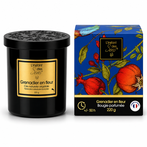 [PDABP0021] Bougie cire de soja 100% naturelle - Grenadier en Fleur - 220g