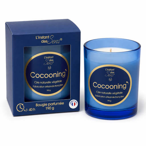 [PDABP0012] Bougie cire de soja 100% naturelle - Cocooning - 190g