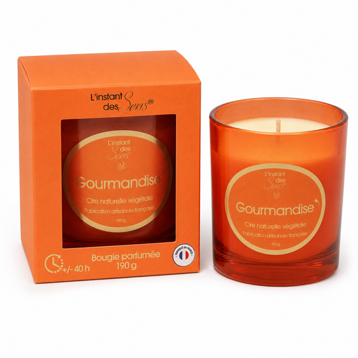 [PDABP0009] Bougie cire de soja 100% naturelle - Gourmandise - 190g
