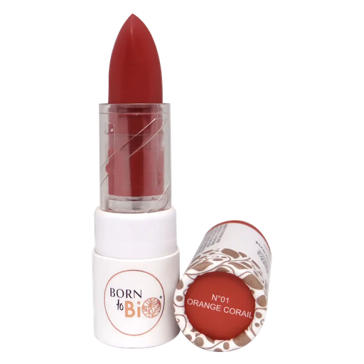[Blrobr01] Rouge à lèvres brillant bio - #1 Orange Corail