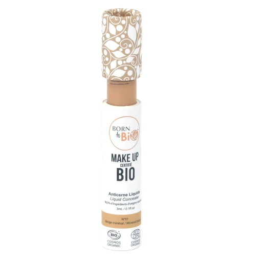 [BTCELI01] Anticernes liquide certifié bio - #1 Mineral Beige
