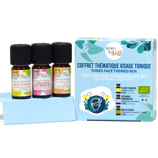 [AROKH0004] Coffret thématique visage tonique trio d’huiles essentielles bio