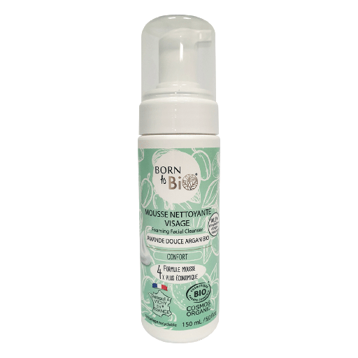 [BIOVI0011] Face cleansing foam - 150 mL - Organic Argan & Almond