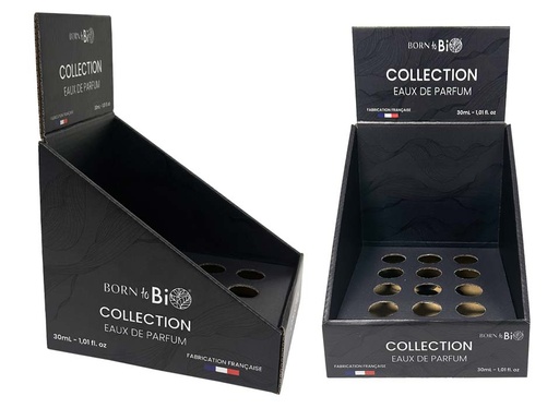 [DISP12EDPBLA] Black Perfume Display (12 Fragrances)