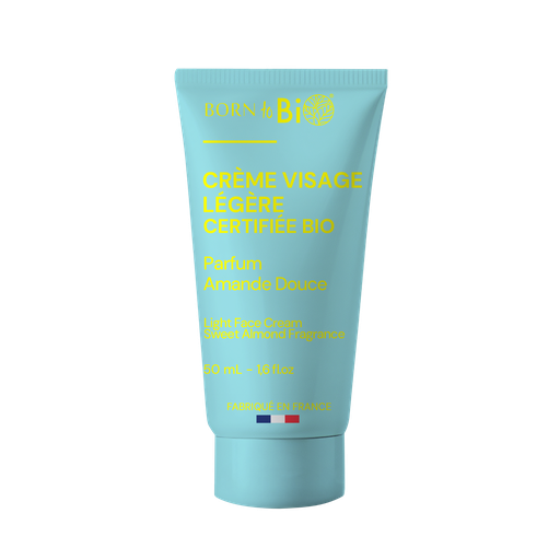 [BIOVI0017] Crème visage légère certifiée bio - Amande Douce - 50 mL